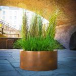 Cylinder Planter in Corten Effect