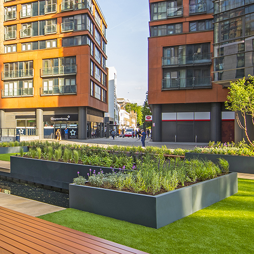 EXTRA LARGE TROUGH PLANTER in GRP by EUROPLANTERS