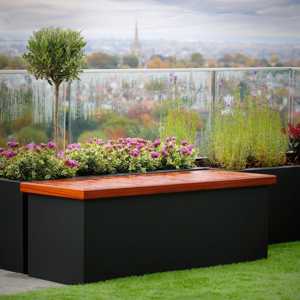 Hidden Storage Bench Street Furniture by Europlanters