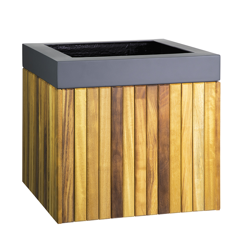 Windsor Cube timber wooden planter