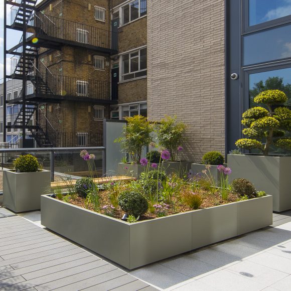 LARGE TROUGH PLANTER in GRP by Europlanters