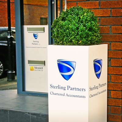 Logos Printed on Planters