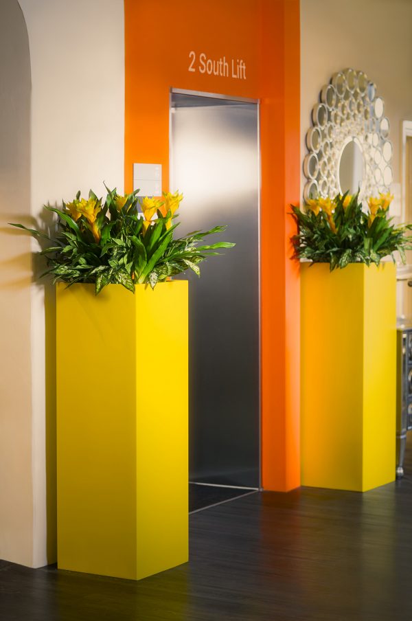 Tall Square Planter in GRP